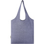 Pheebs 150 g/m² recycled cotton trendy tote bag 7L - Heather blue