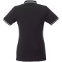Fairfield short sleeve women's polo with tipping - Solid black - XS