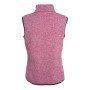 Ladies' Knitted Fleece Vest - pink-melange/off-white - S
