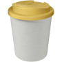 Americano® Espresso Eco 250 ml recycled tumbler with spill-proof lid - White/Yellow