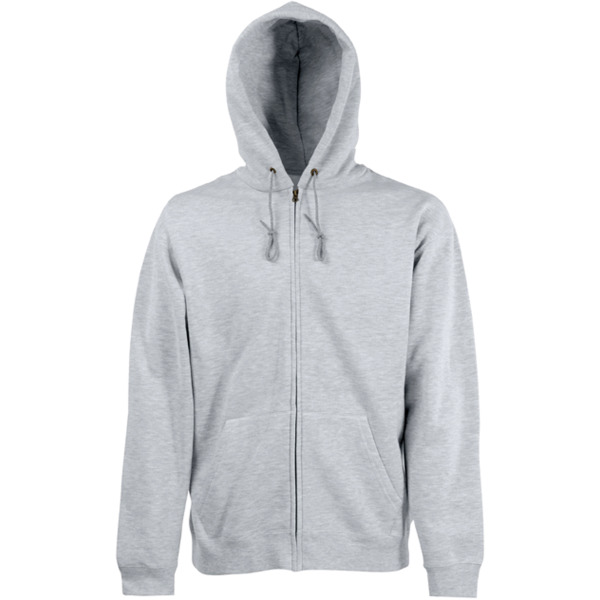 Men's Premium Full Zip Hooded Sweatshirt (62-034-0) Heather Grey L