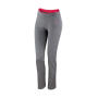Women's Fitness Trousers - Sport Grey Marl/Hot Coral - 2XS (6)