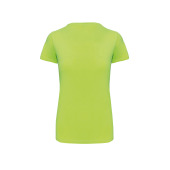 Dames T-shirt V-hals Korte Mouwen Lime 3XL