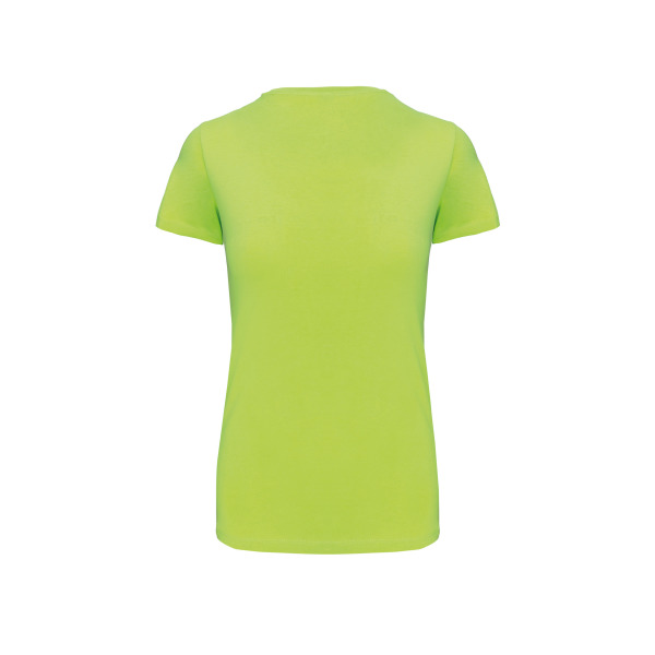 Dames T-shirt V-hals Korte Mouwen Lime 3XL