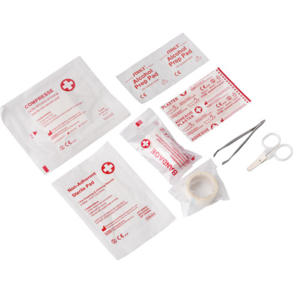Nylon (210D) first aid kit Rosalina red