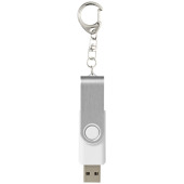 Rotate USB met sleutelhanger - Wit - 32GB