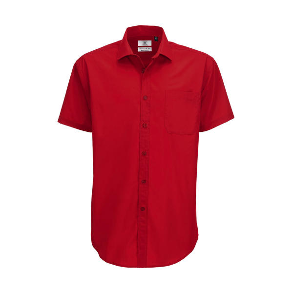 Smart SSL/men Poplin Shirt - Deep Red