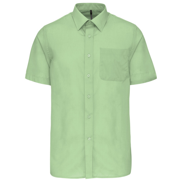 Overhemd in onderhoudsvriendelijk polykatoen-popeline korte mouwen heren