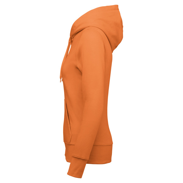 Ecologische damessweater met capuchon Light Orange XXL