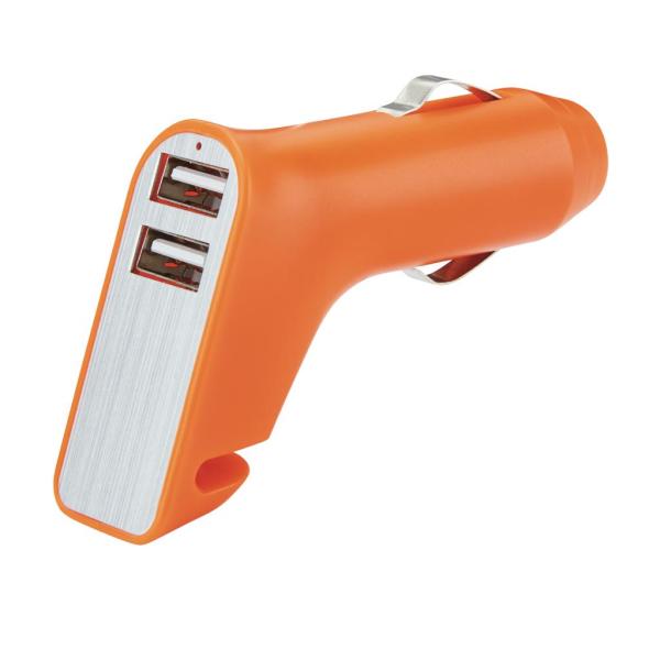 Veiligheids autolader met 2 USB poorten Veiligheids autolader met 2 USB poorten