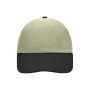 MB6111 6 Panel Raver Cap - light-khaki/black - one size