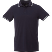 Fairfield heren polo met tipping en korte mouwen - Navy - XS