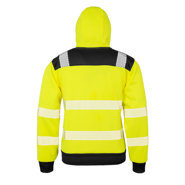 Gerecyclede veiligheidssweater met capuchon Fluorescent Yellow XXL