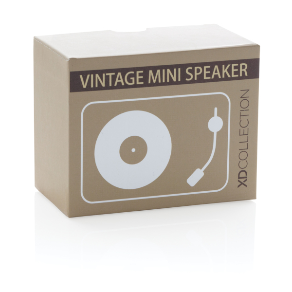 Mini Vintage 3W draadloze speaker, wit