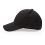 Impact 6 panel 190gr Recycled cotton cap with AWARE™ tracer, black