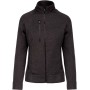 Heather damesvest met rits Dark Grey Melange XL