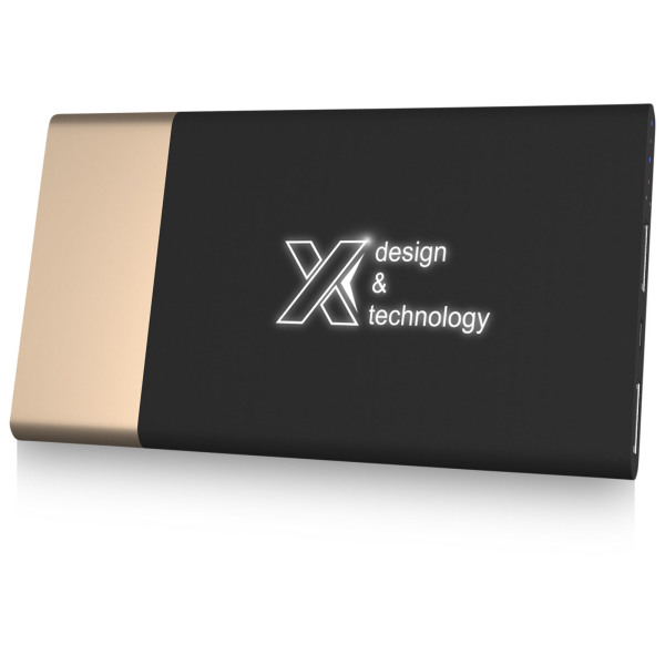 SCX.design P20 5000 mAh oplichtende slimme powerbank - Goud/Wit