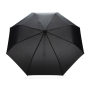 20.5" Impact AWARE™ RPET 190T Pongee bamboo mini umbrella, black
