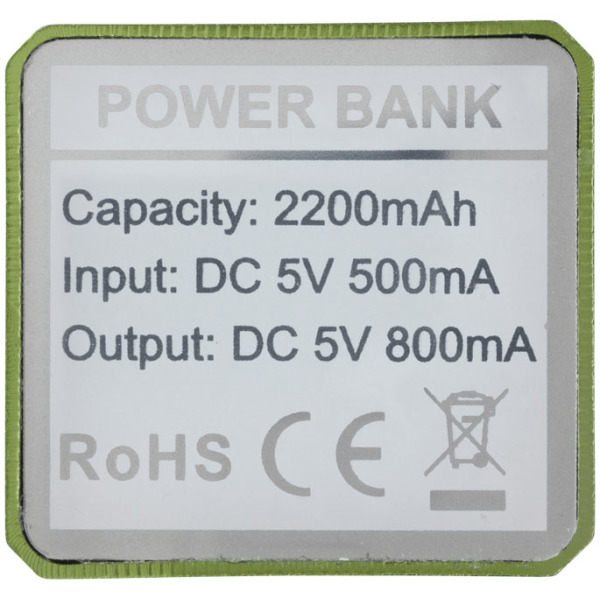WS101 2200/2600 mAh powerbank - Groen - 2600mAh