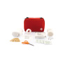 Mail size first aid kit, red