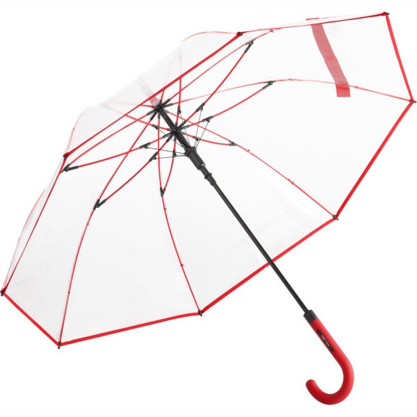 AC regular umbrella FARE®-Pure - transparent-red