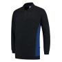 Polosweater Bicolor Borstzak 302001 Navy-Royalblue 4XL