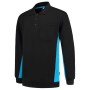 Polosweater Bicolor Borstzak 302001 Black-Turquoise 6XL
