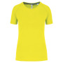 Gerecycled damessport-T-shirt met ronde hals Fluorescent Yellow XXL