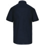 Overhemd in onderhoudsvriendelijk polykatoen-popeline korte mouwen heren Navy L