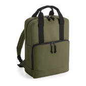 Recycled Twin Handle Cooler Backpack - Military Green - One Size