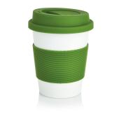 PLA koffiemok, groen, wit