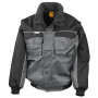 Heavy Duty Removable Sleeve Jacket Grey / Black 3XL
