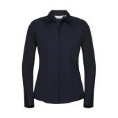 Ladies' LS Fitted Poplin Shirt - French Navy - M