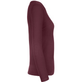 #E190 Ladies' T-shirt long sleeve Burgundy M