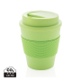 Herbruikbare koffiebeker met schroefdop 350ml, groen
