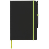 Noir Edge medium notitieboek - Zwart/Lime