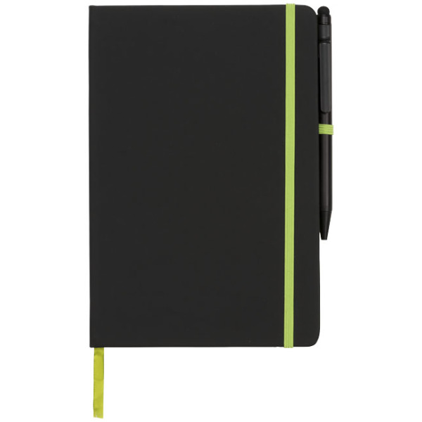 Noir Edge medium notitieboek - Zwart/Lime