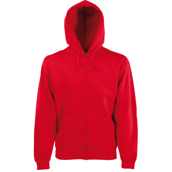 Men's Premium Full Zip Hooded Sweatshirt (62-034-0) Red M