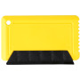 Freeze credit card sized ice scraper with rubber - Yellow