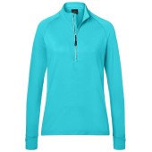 Ladies' Sports  Shirt Half-Zip - turquoise - XS