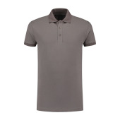 L&S Polo Basic Cot/Elast SS for him pearl grey XL
