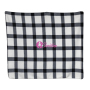 Soft plaid fleece blanket, white