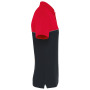 Ecologische uniseks polo met korte mouwen in twee kleuren Black / Red 3XL