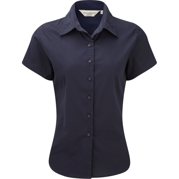 Ladies' Short Sleeve Classic Twill Shirt French Navy XL