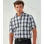 Ginmill Check Long Sleeve Shirt, Black/White, 3XL, Premier