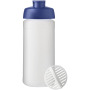 Baseline® Plus 500 ml sportfles met shaker bal - Blauw/Frosted transparant