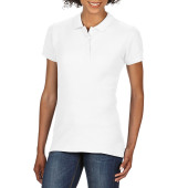 Gildan Polo Softstyle Double Pique SS for her 000 white L