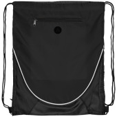 Peek polyester rugzak met trekkoordsluiting 5L - Zwart