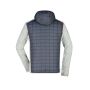 Men's Knitted Hybrid Jacket - light-melange/anthracite-melange - 3XL