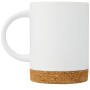 Neiva 425 ml ceramic mug with cork base - White